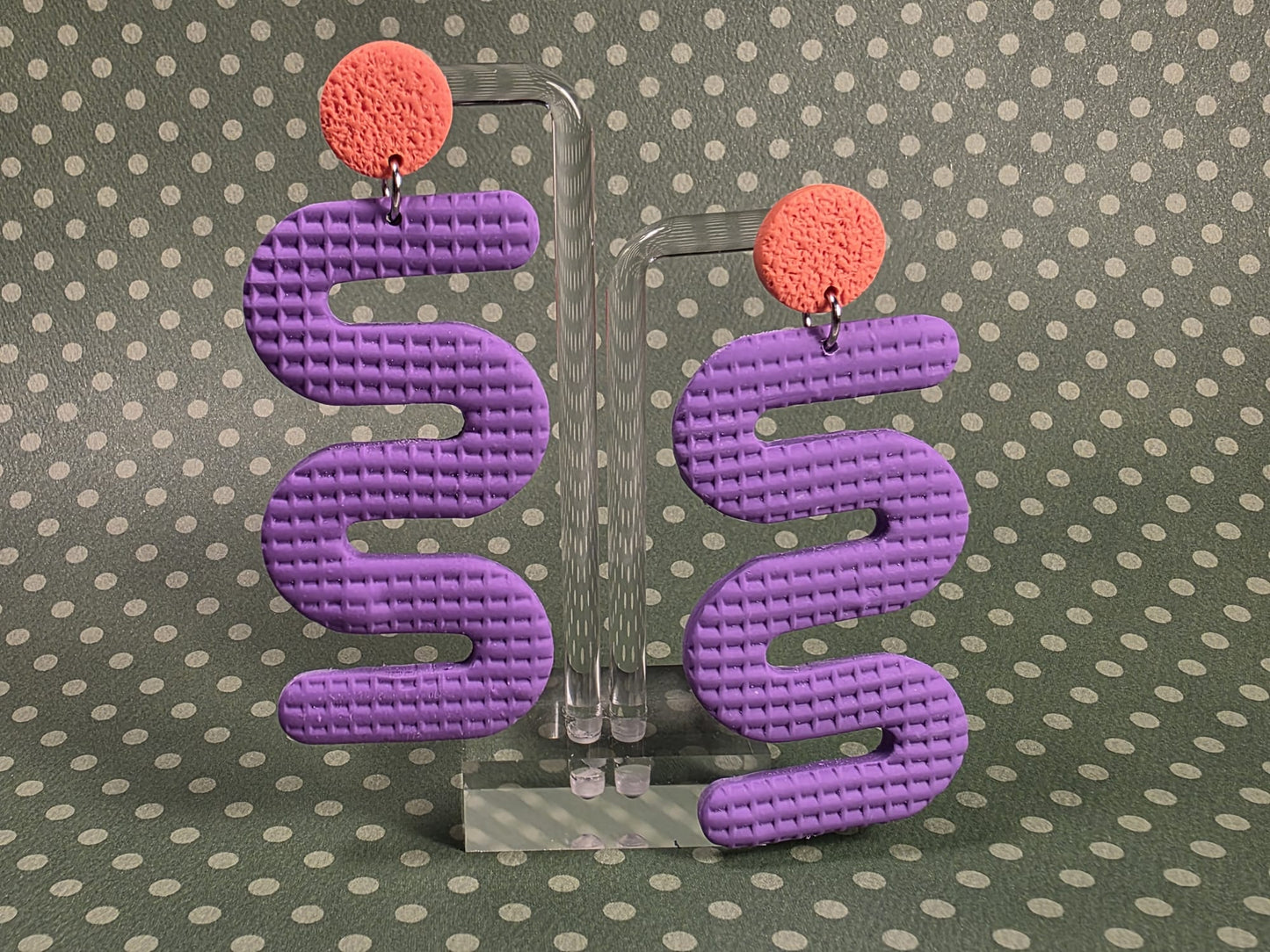 Pendientes CARLA NARANJA-MORADO