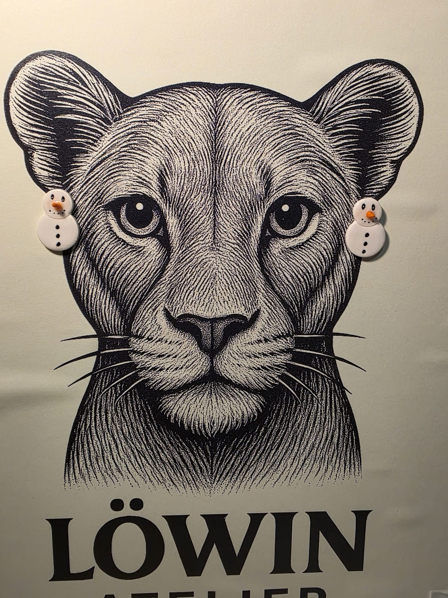 Pendientes MUÑECO NIEVE